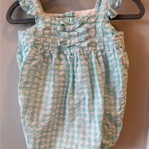 Janie and Jack Aqua Checkered One Piece